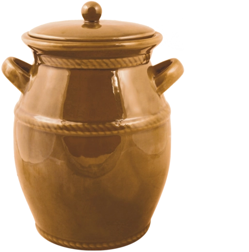 Keramická kvasná nádoba s medovou glazurou 4 l