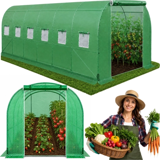 Zahradní fóliovník tunel PRO 10 × 4 × 2 m (40 m²), rám 25 mm, UV12