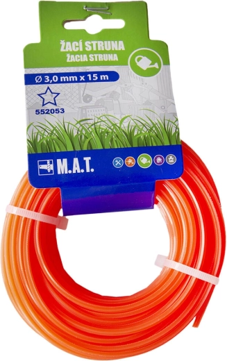 Náhradní vyžínací struna hvězda 3,0 mm × 15 m, oranžová