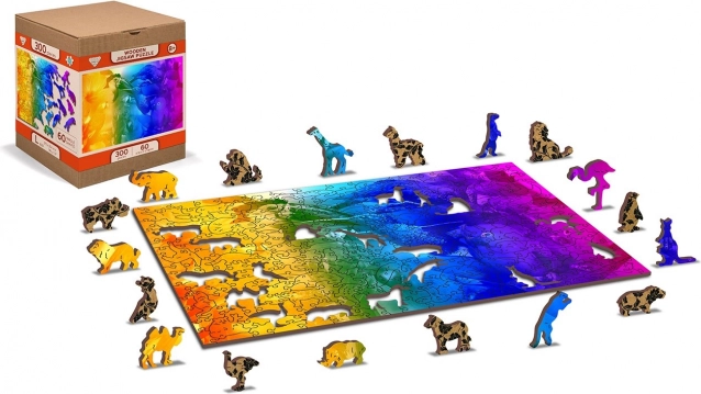 Dřevěné puzzle Ptačí ráj 2v1