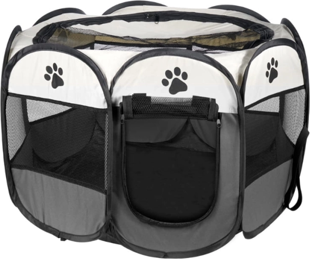 Skládací hrazení pro psy a kočky - šedá