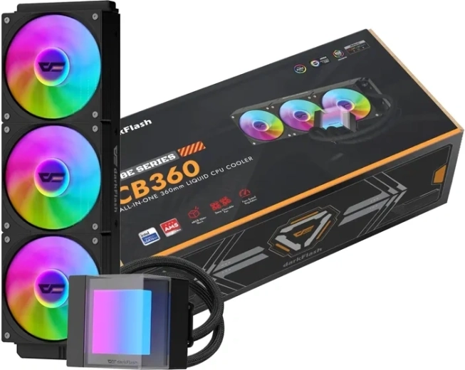 Vodní chlazení CPU DarkFlash CB360 ARGB 360 mm černé