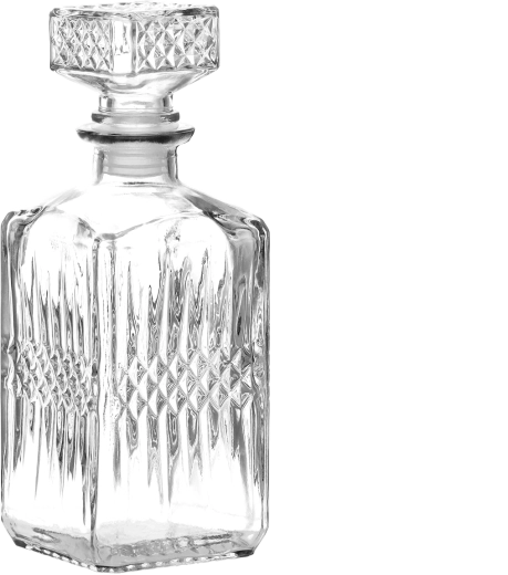 Skleněná karafa 855 ml se zátkou s těsněním