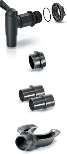 Sada příslušenství k sudům na dešťovou vodu ICANSET 3 (5 dílů)