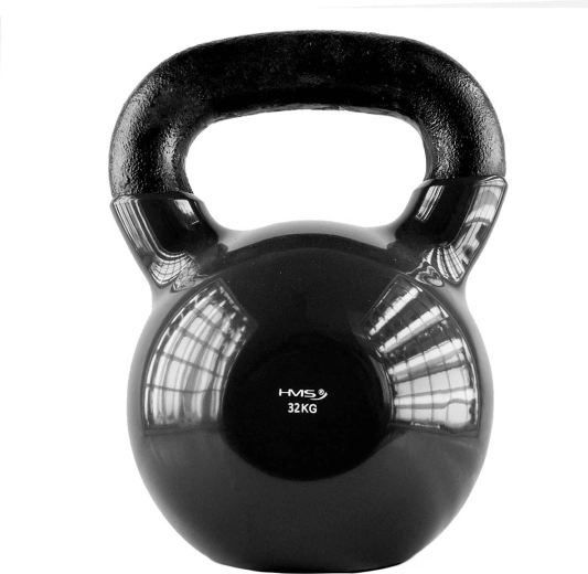 Kettlebell HMS 32 kg – vinylový černý
