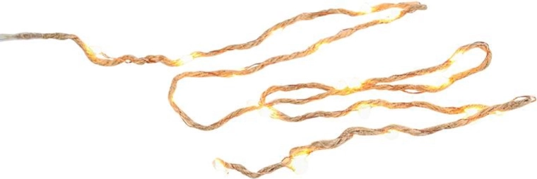 Vánoční světelný řetěz s časovačem, 20 LED, teplá bílá, 1 m