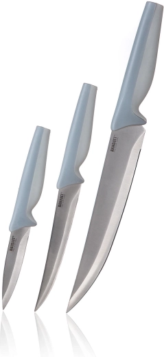 Sada kuchyňských nožů SAPHYR, 3 kusy, šedé rukojeti