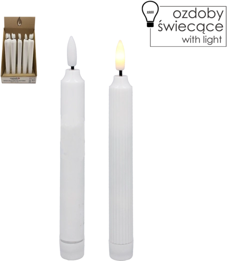 LED svíčka na baterie bílá 16,5 cm