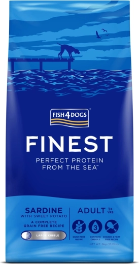 Granule pro velké dospělé psy s FISH4DOGS sardinkou a sladkými bramborami 6 kg