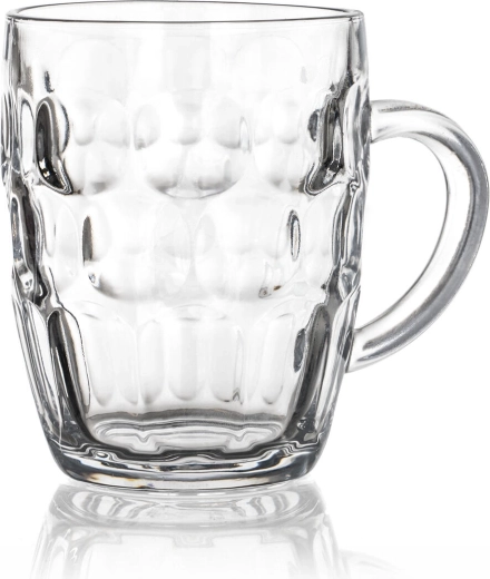 Skleněný pivní korbel Jess 600 ml s uchem