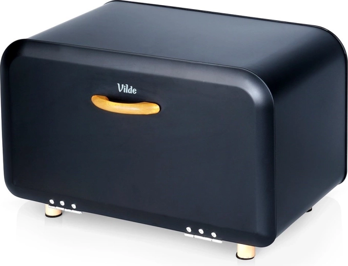 Kovový chlebník černý 35,5 × 21 × 23,5 cm Vilde