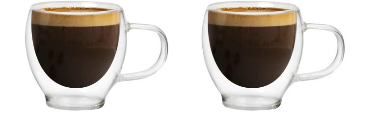 Termické šálky s dvojitou stěnou 90 ml – sada 2 ks