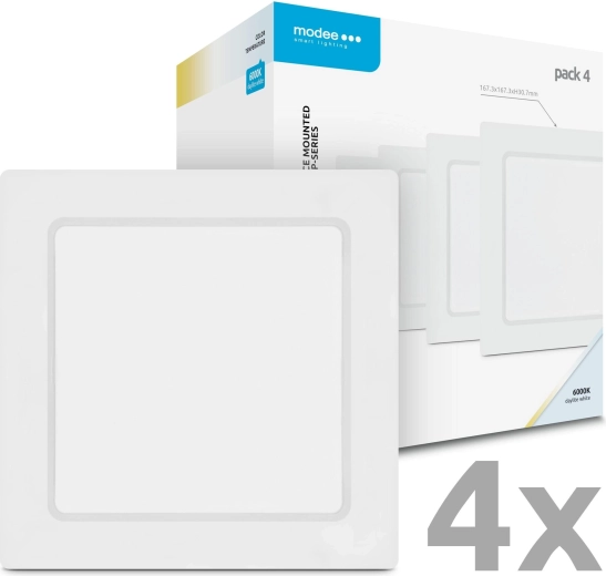 Modee čtvercový přisazený LED panel 12 W 1320 lm studená bílá