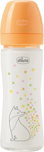Chicco skleněná kojenecká láhev Perfect Easy 240 ml se silikonovou savičkou