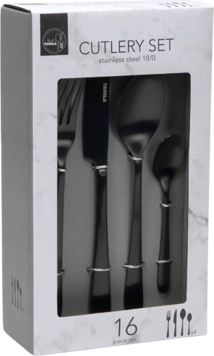 Sada příborů 16 ks černá