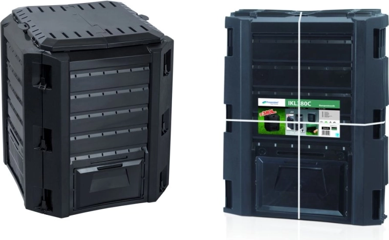 Kompostér Compogreen 380 l – černý, bez obalu