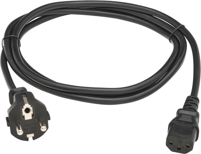 Napájecí kabel Schuko na IEC C13 2 m černý