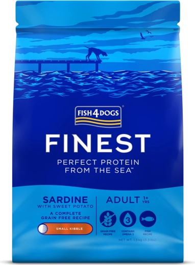 Fish4Dogs Finest granule pro dospělé psy malých plemen se sardinkou a sladkými bramborami 1,5 kg