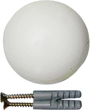 Tlumič nárazů na dveře 40 mm, bílý, 2 ks