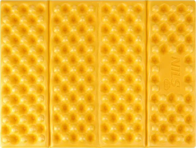 Skládací pěnové sedátko s reflexní hliníkovou vrstvou NILS Camp žluté