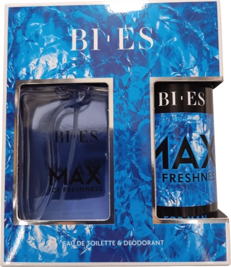 Pánská dárková sada BI-ES Max Ice Freshness – toaletní voda 100 ml + deodorant 150 ml