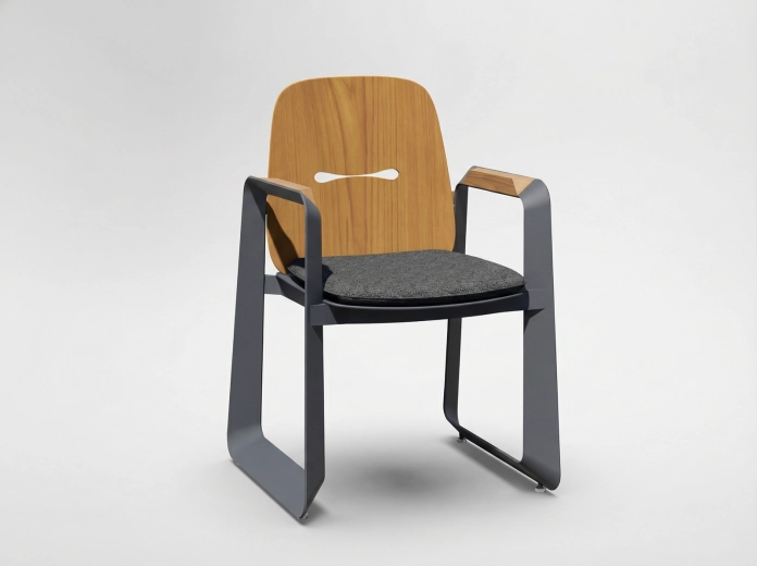 Hliníková zahradní židle Thompson, šedá