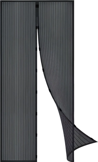 Magnetická dveřní síť proti hmyzu 212 × 100 cm, černá
