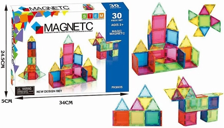 Magnetické stavebnice Magnetic STEM 30 dílů