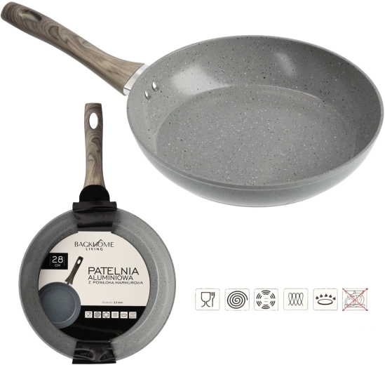 Hliníková pánev s mramorovým povrchem 28 cm