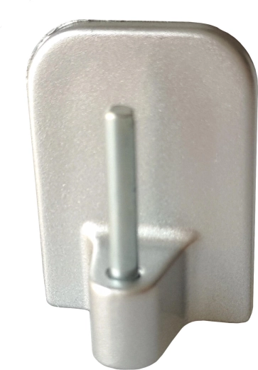 Samolepicí vitrážové háčky, stříbrné matné, 4 ks