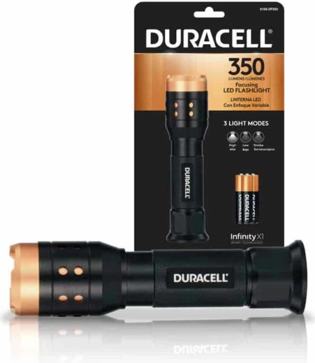 Duracell hliníková zaostřovací baterka 350 lm, 3× AAA
