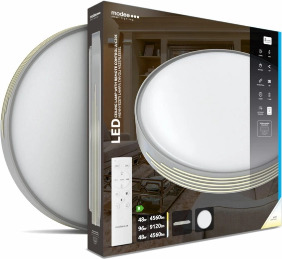 Stropní LED svítidlo Modee Smart Lighting A‑C205, 2×48 W, stmívatelné, s dálkovým ovládáním