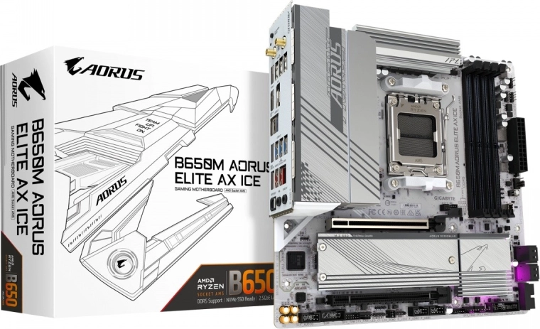 Gigabyte Aorus b650m a elite ax ice základní deska mATX AM5