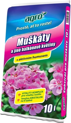 Substrát pro pelargonie 10 l Agro