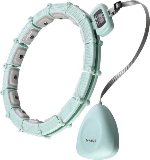 Masážní hula hoop se závažím a počítadlem HMS HHM14 – zelený