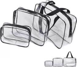 Sada průhledných kosmetických taštiček 3 ks BQ60