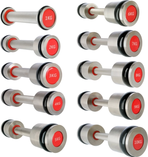 Chromované jednoručky HMS PREMIUM 2 × 9 kg