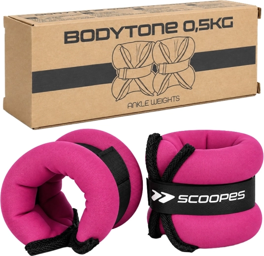 BodyTone zátěže na zápěstí 0,5 kg růžové (2× 0,5 kg)