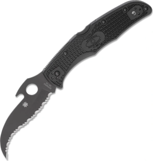 Spyderco Matriarch 2 Lightweight Black taktický zavírací nůž 9,1 cm, černý, FRN