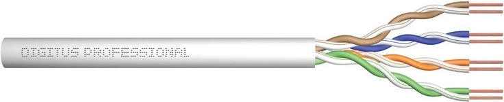 Instalační kabel Digitus Cat 5e U/UTP Eca AWG 24/1 PVC 100 m šedý
