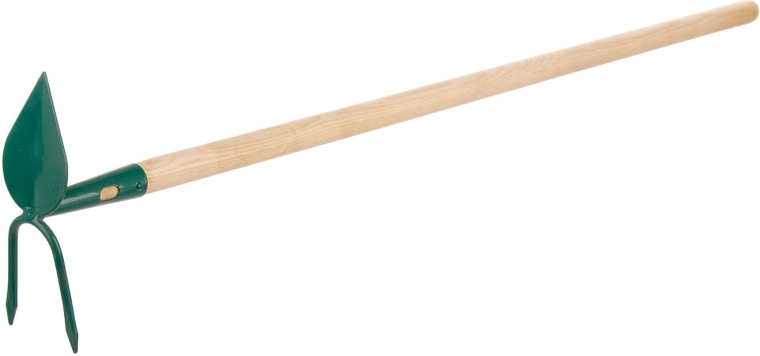 Profi ruční okopávačka srdíčko se 2 hroty s násadou 100 cm