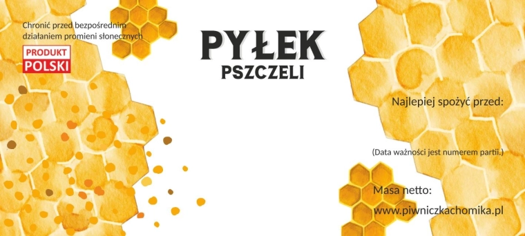 Sada etiket na včelí pyl 116 × 50 mm, 100 ks
