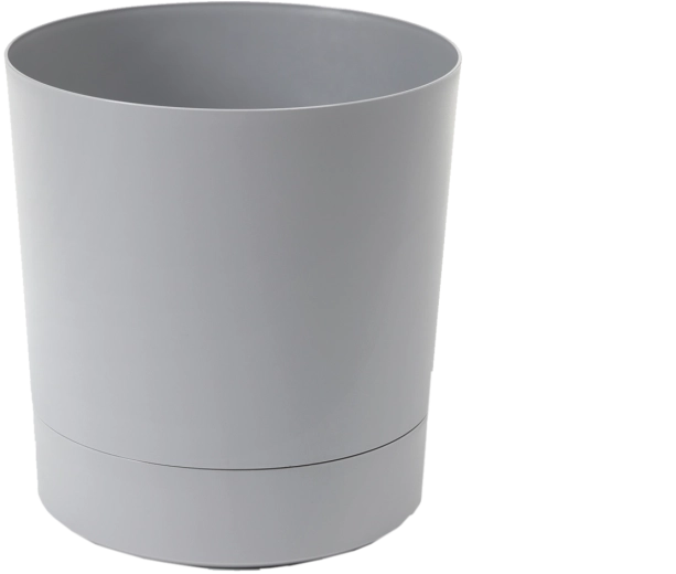 Květináč s podmiskou AURA 32,5 cm šedý