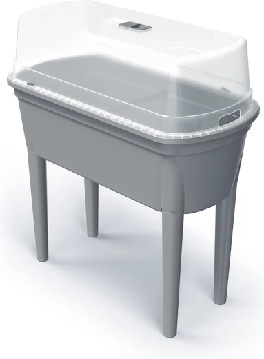 Sadbovač s polykarbonátovým víkem BLOOMO 77,5 cm – šedý kámen