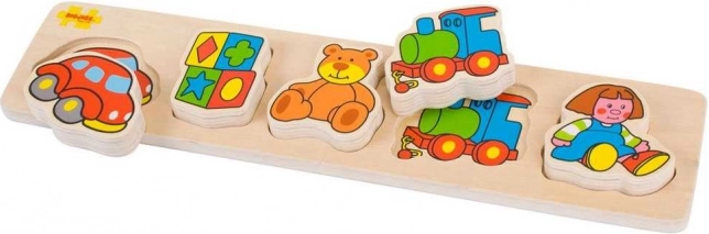 Dřevěné vkládací puzzle Bigjigs Baby