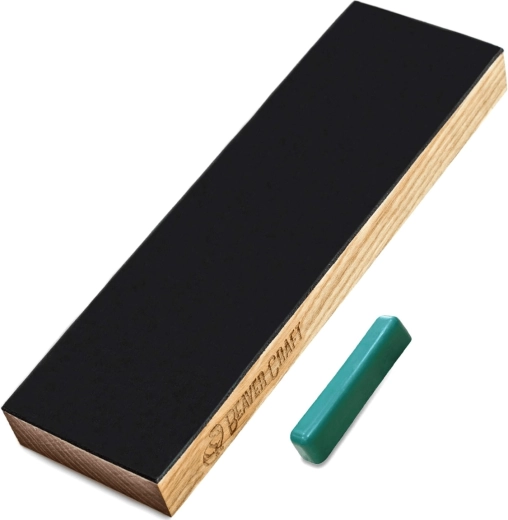 Kožená brusná paleta Beavercraft s jednou stranou a lešticí pastou P01