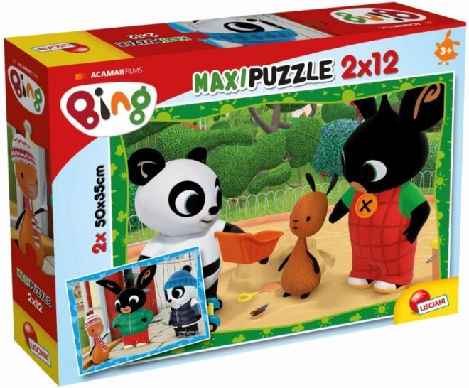 Puzzle maxi Bing 2 x 12 dílků