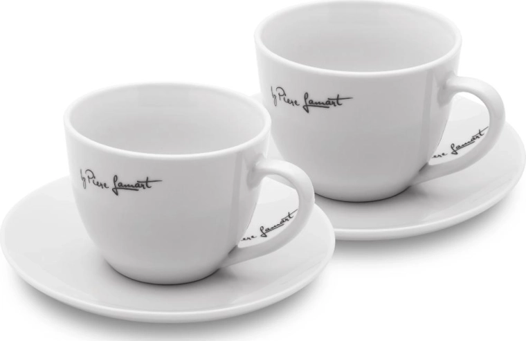 Lamart Kaffe porcelánový šálek s podšálkem, 2 ks, 300 ml