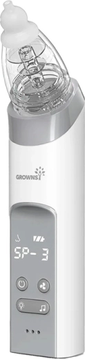 Nosní odsávačka Grownsy se 3 nástavci, šedá