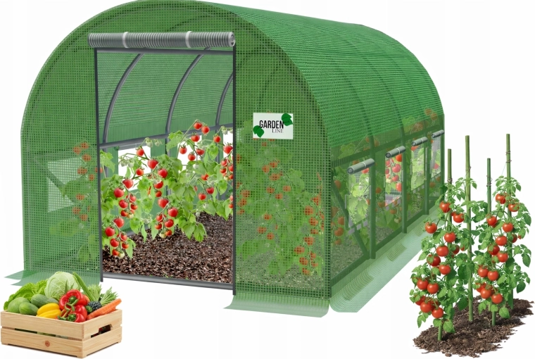 Zahradní foliovník tunel 4segmentový 6 × 3 × 2 m – zelený